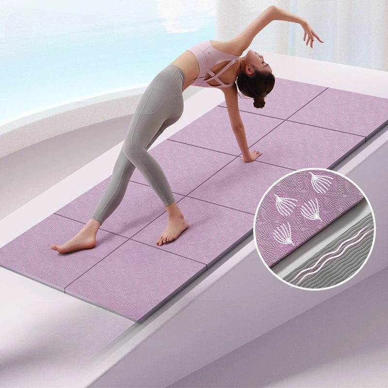6mm Foldable TPE Yoga Mat – Non-Slip | Yoga & Pilates Foldable Yoga Mat Axl