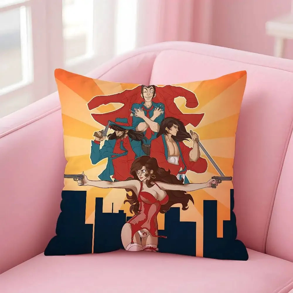 Lupin the Third Anime Pillowcase – Printed Sofa Cushion Cover Anime Cushion Cover Axl
