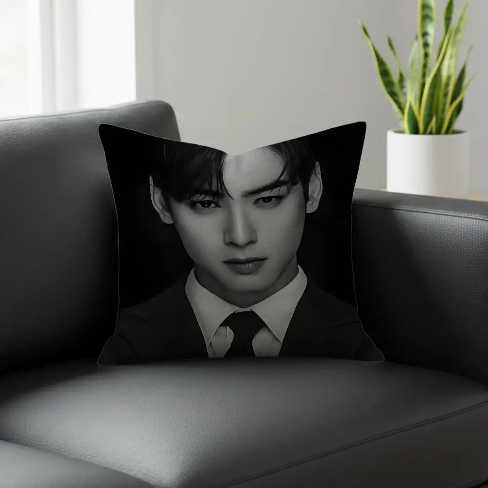Kpop Singer Linen Cushion Cover | Sofa & Bedroom Decor Linen Cushion Cover Axl White6 60X60cm