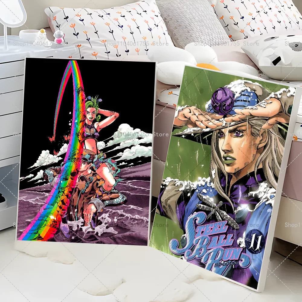 JoJo's Bizarre Adventure Anime Poster – Self-Adhesive Wall Art Anime Wall Poster Axl