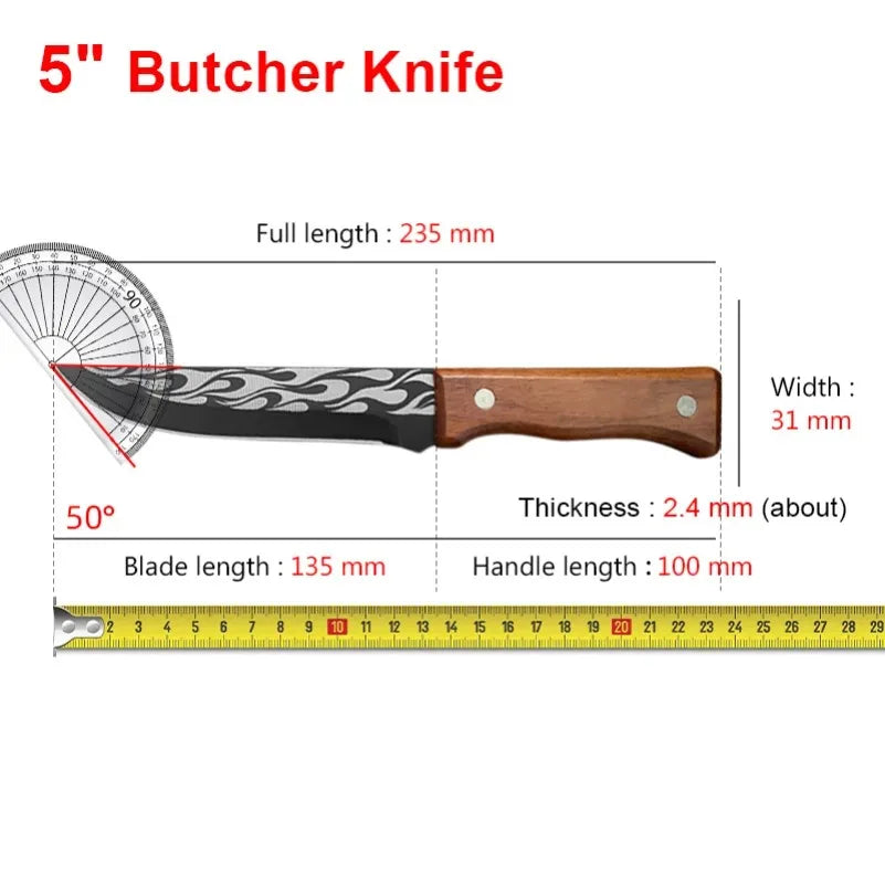 InLeung Forged Boning Knife – Stainless Steel & Wood Handle Boning Knife Axl