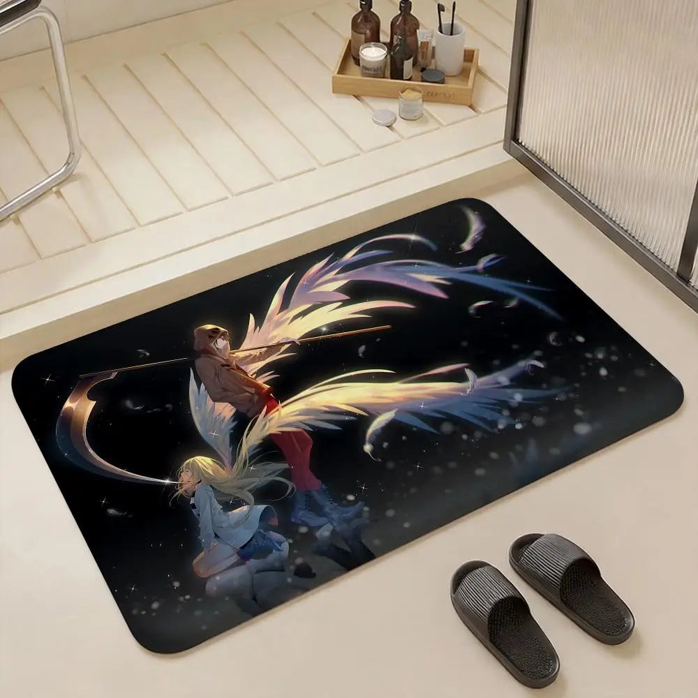 Angels of Death Anime Flannel Floor Mat – Non-Slip Soft Rug Anime Floor Mat Axl