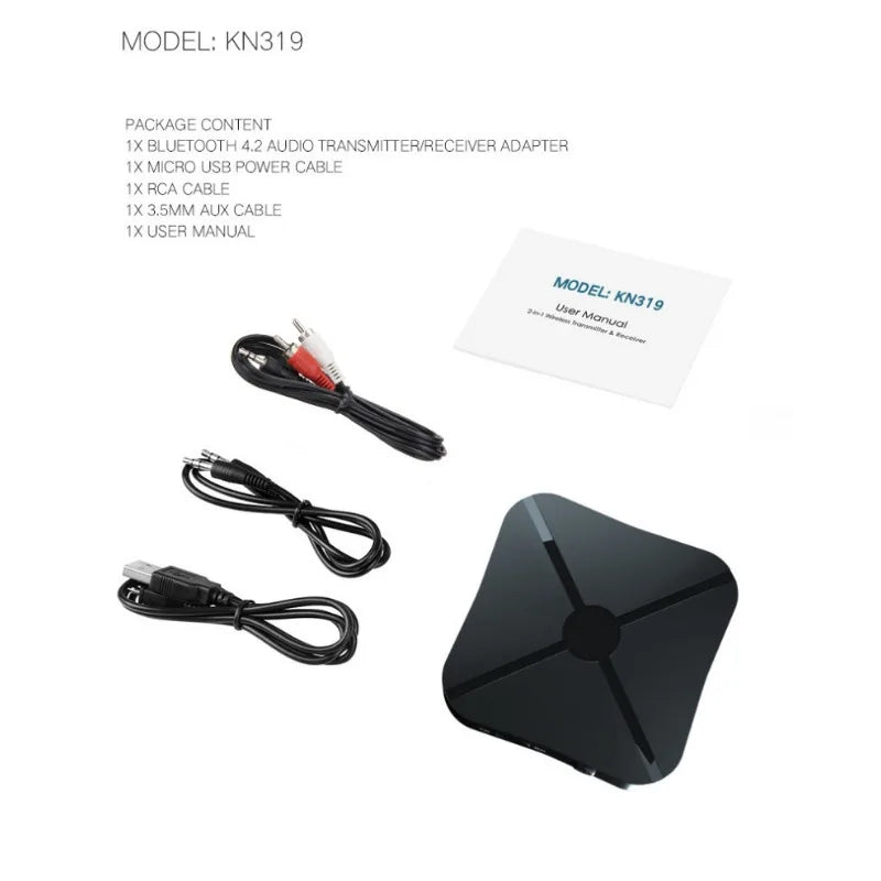 2-in-1 Bluetooth 5.0 Audio Transmitter Receiver – 3.5mm AptX Bluetooth Audio Adapter Axl
