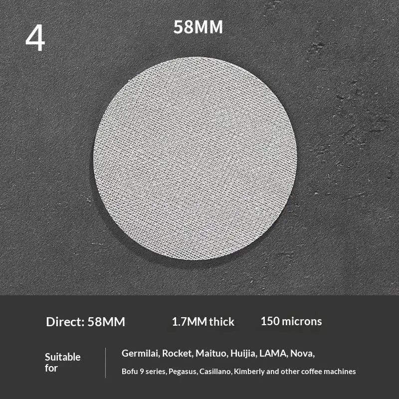 51/53/58mm Coffee Puck Screen – 316 Stainless Steel Mesh Espresso Filter Screen Axl 4
