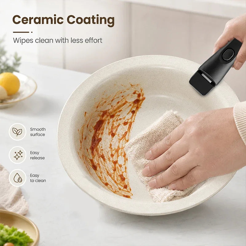 KEMORELA Ceramic Coated Aluminum Griddle Pan | Induction Ceramic Griddle Pan Axl