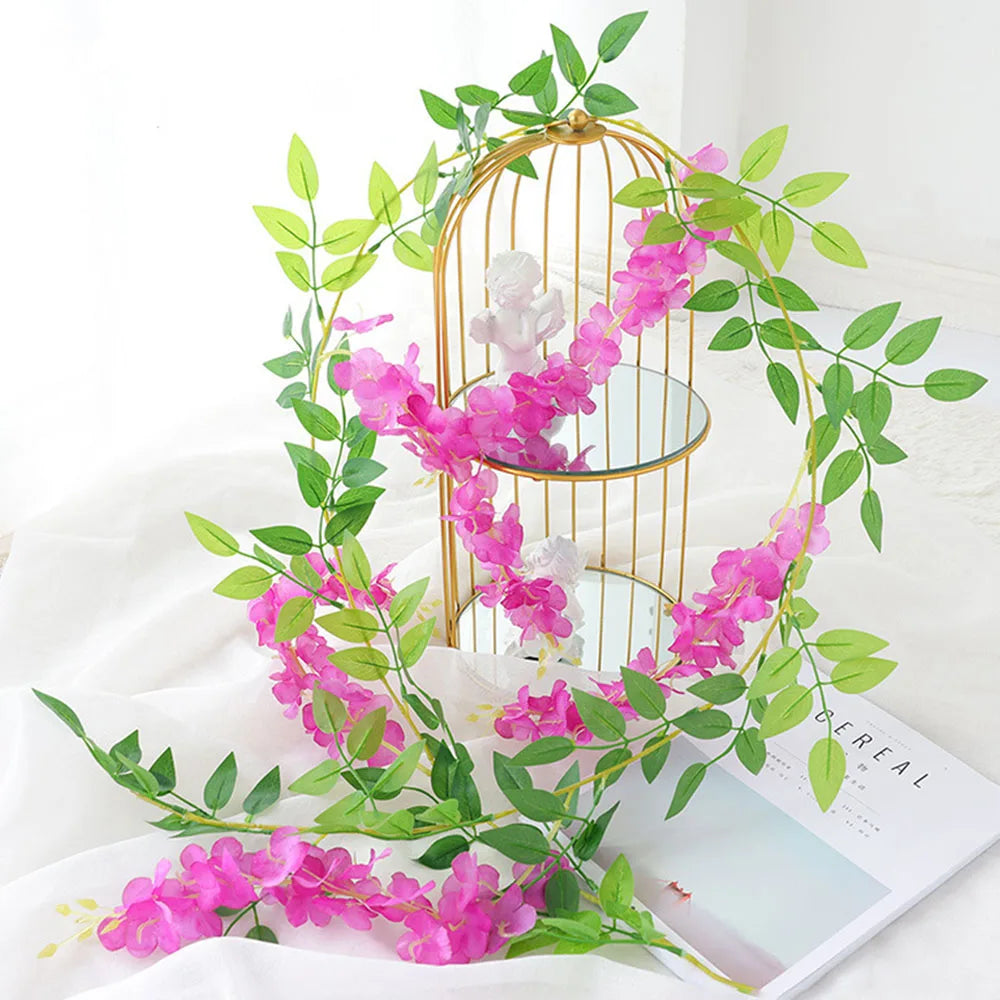 Artificial Wisteria Ivy Vine Garland – Wedding & Home Decor Artificial Vine Garland Axl Pink 1pcs