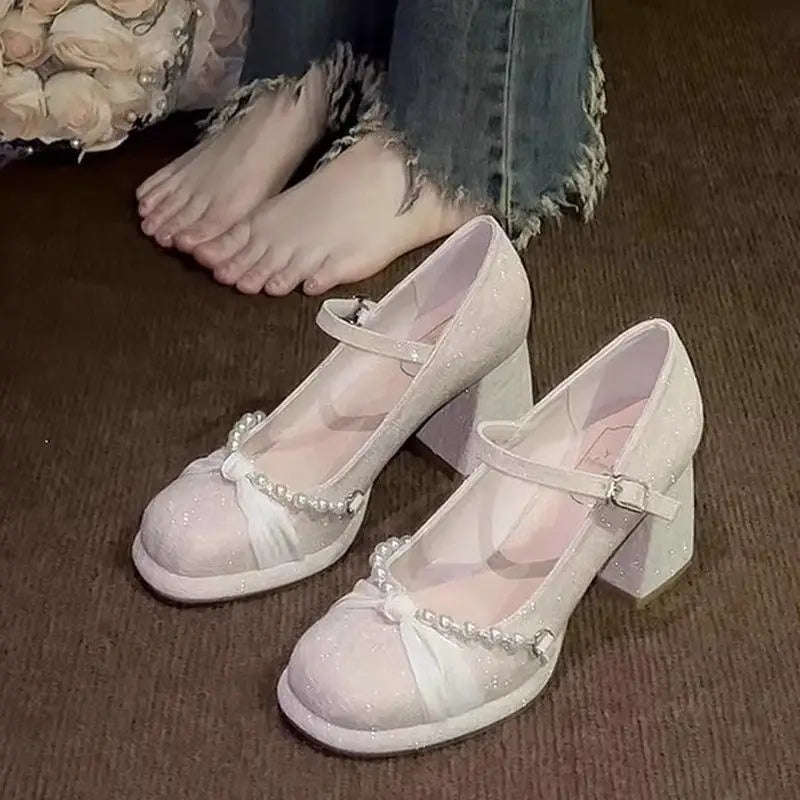 Lolita Mary Jane Pumps – Women's Butterfly-Knot Wedding Shoes Mary Jane Pumps Axl