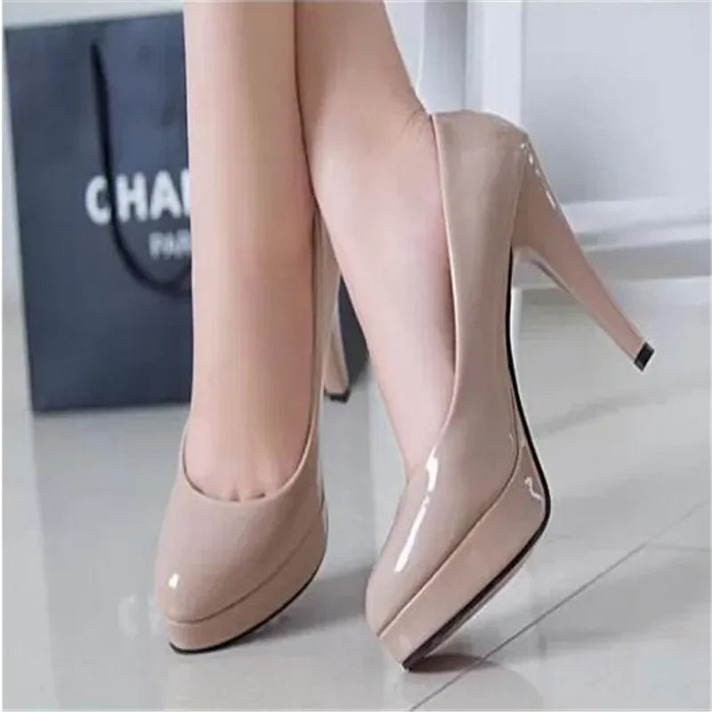 Women's Patent Leather Platform High Heel Pumps | Sizes 34–42 Platform Heel Pumps Axl