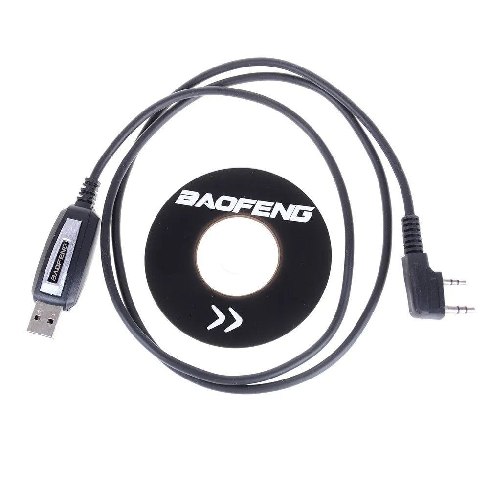 USB 2-Pin Programming Cable & Software CD for UV-5R BF-888S Radio Programming Cable Axl