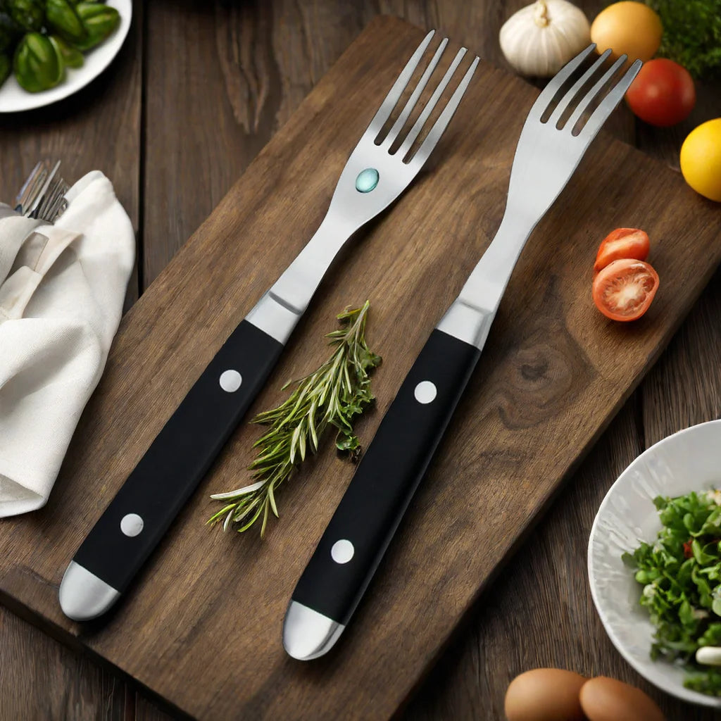 12-Piece Stainless Steel Steak Knife Set – Resin Rivet Handle Steak Knife Set Axl