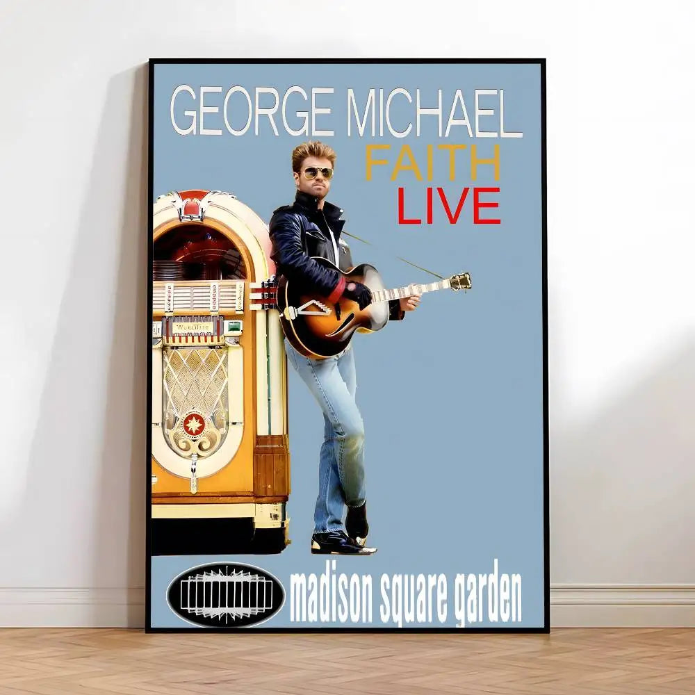 George Michael HD Self-Adhesive Waterproof Wall Poster Wall Art Poster Axl z14 40X50cmNoframe