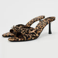 Women's Peep Toe Stiletto Sandals – Wide Size EU 35–50 Stiletto Heel Sandals Axl leopard print 42