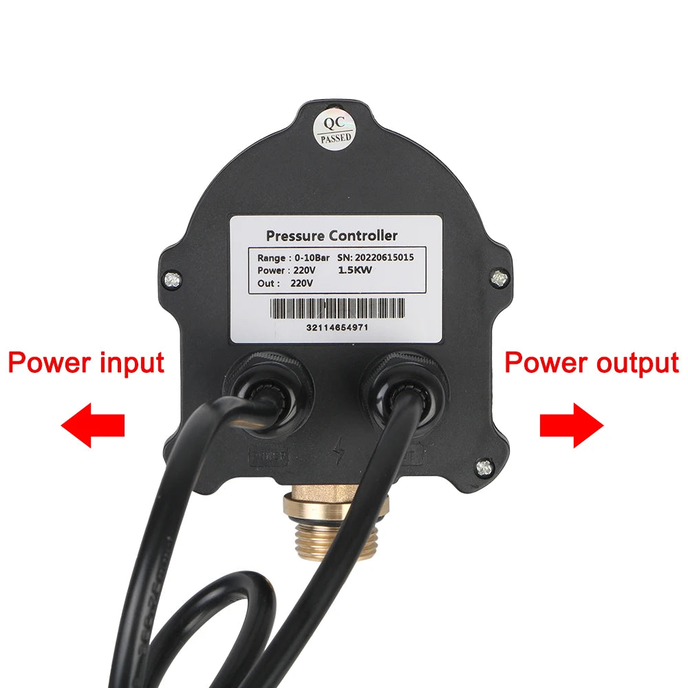 220V Digital Pressure Controller Switch | 0-10 Bar, 1/2" Port Pressure Controller Switch Axl