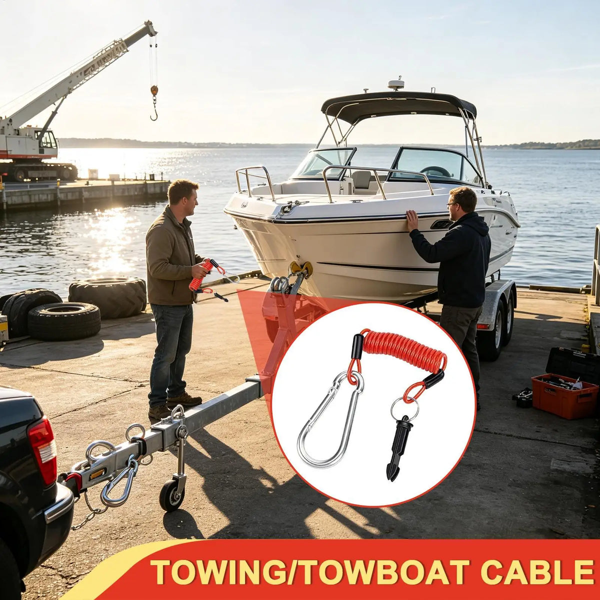 Trailer Breakaway Cable 4FT/6FT | 304 Stainless Steel Safety Cable Trailer Safety Cable Axl