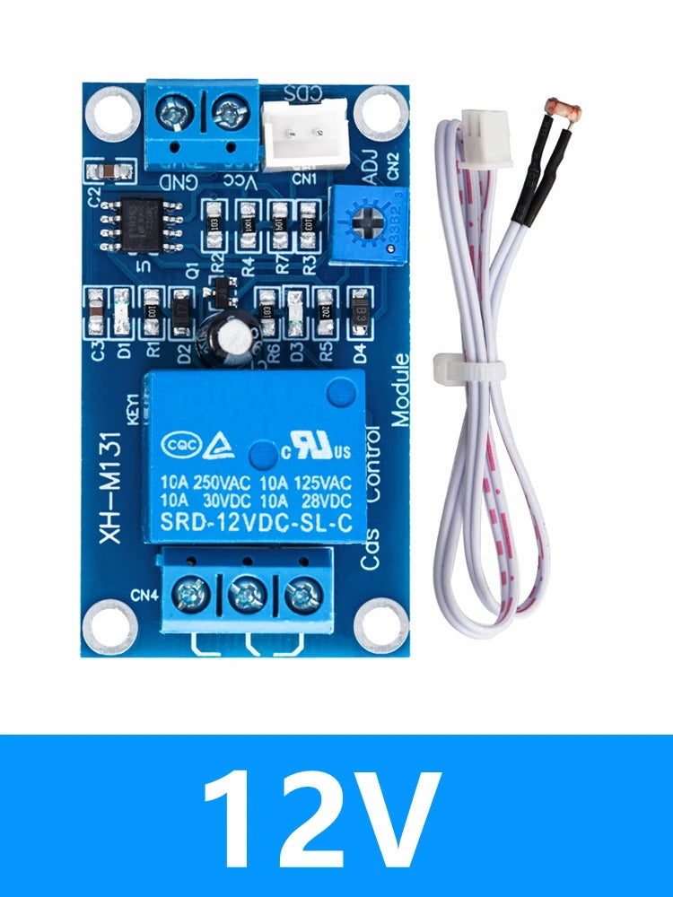 DC 5V/12V Photoresistor Relay Module – 10A Light Control Switch Relay Module Axl XH-M131 12V