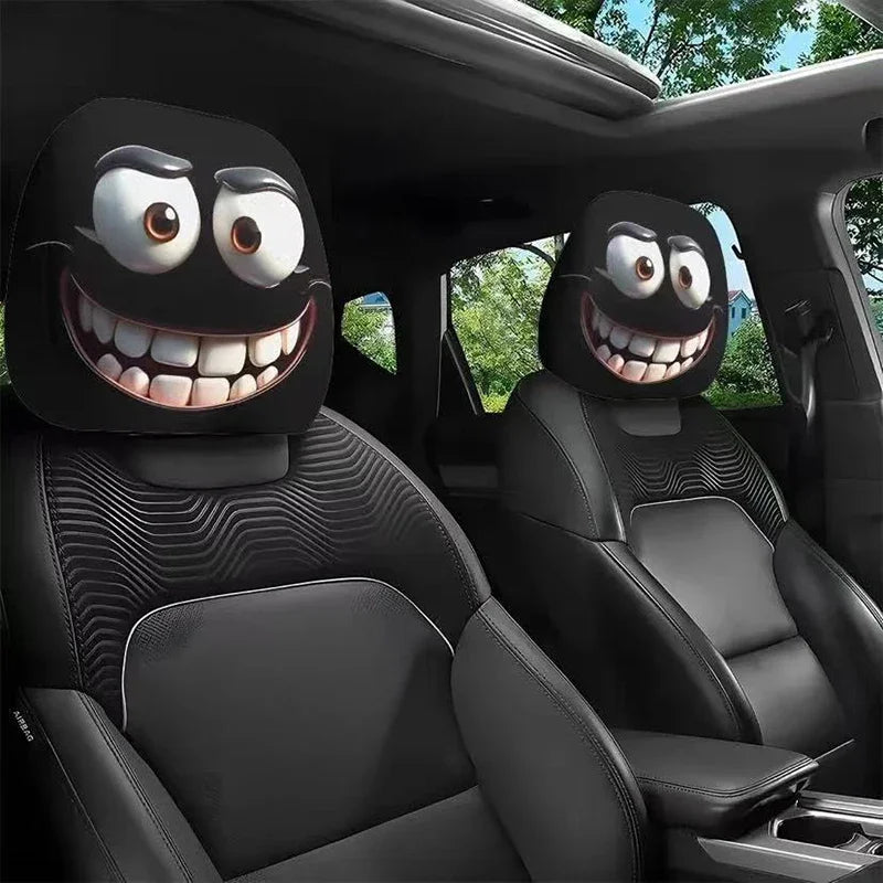 Funny Cartoon Car Headrest Cover – Halloween Auto Decoration Car Headrest Cover Axl