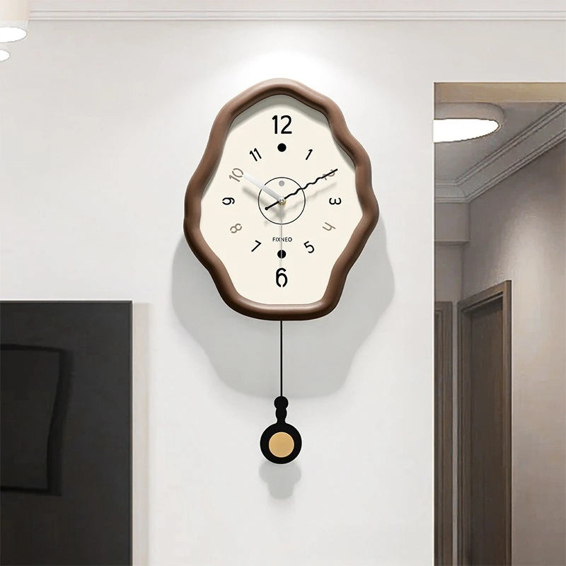 Modern Wooden Swing Wall Clock – Silent Quartz 30×60cm Wooden Wall Clock Axl