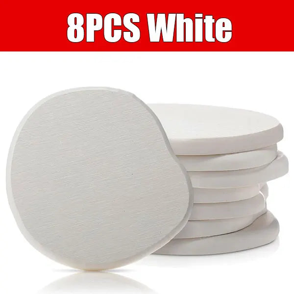 Diatomaceous Earth Coasters Set – Quick-Dry & Heat-Resistant Diatomite Coaster Set Axl 8PCS White