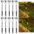 Solar Pathway Lights 12-Pack – Waterproof LED Garden Stake Lamps Solar Garden Lights Axl 10pcs Warm White-A