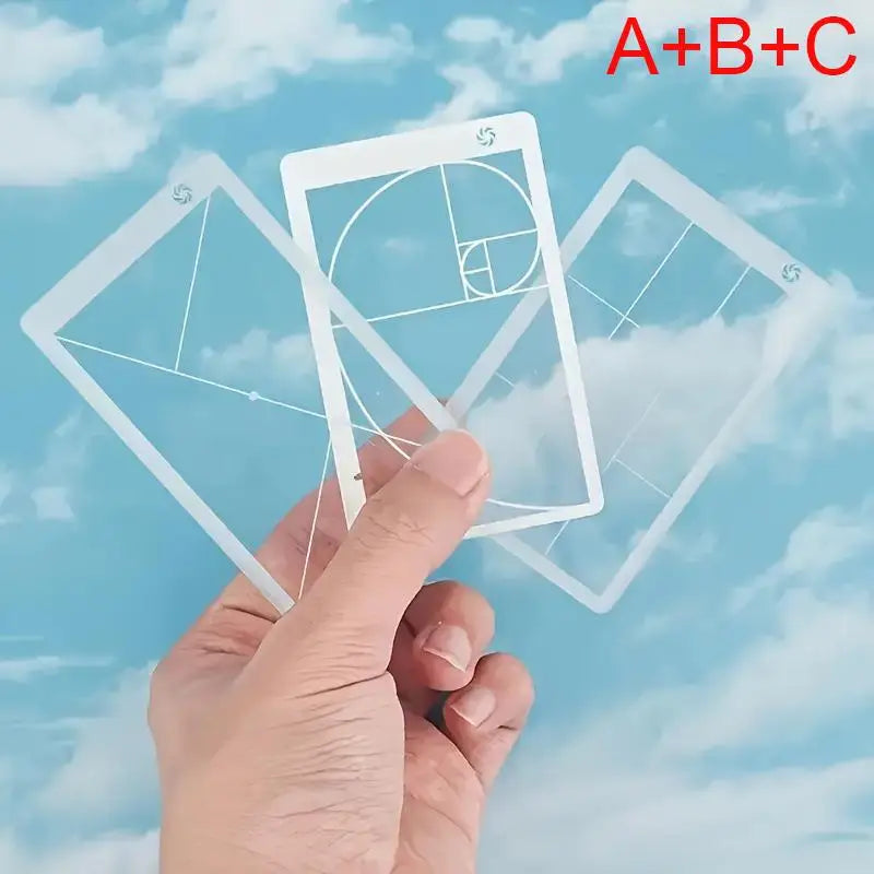 Fibonacci Golden Ratio Viewfinder – Photo Composition Ruler Photography Composition Tool Axl 3pcs