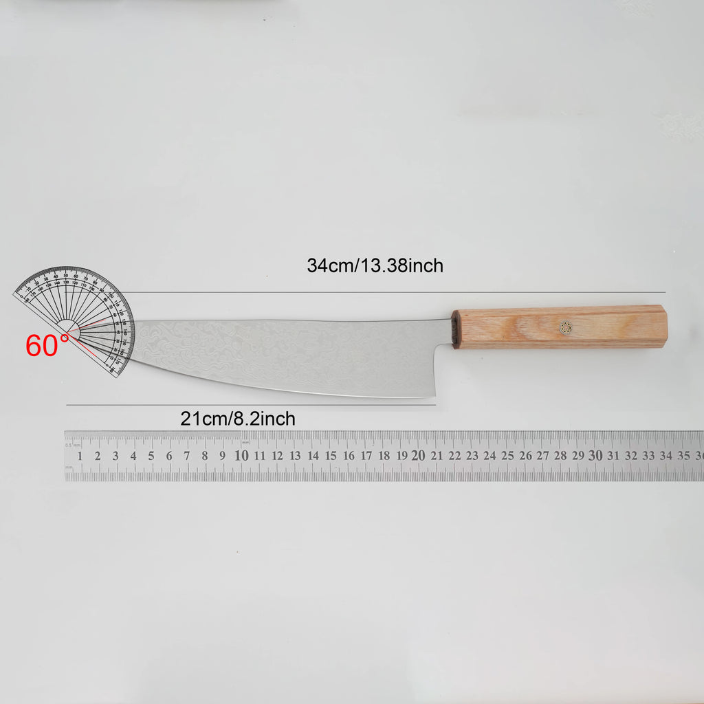 Damascus Steel Chef Knife – Japanese 21cm Kitchen Blade Damascus Chef Knife Axl