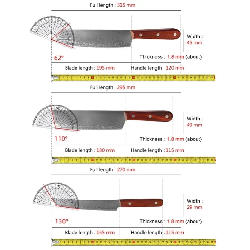 Damascus Steel Chef Knife – Wood Handle Kitchen Knife Set Damascus Chef Knife Axl