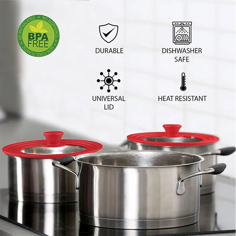 PGY Tempered Glass Pot Lid – Silicone Rim & Cool-Touch Handle Glass Pot Lid Axl