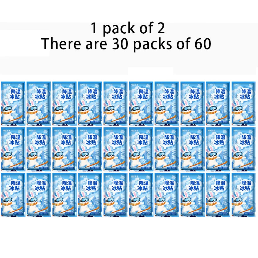 PLYS Cooling Gel Patches – 8-Hour Physical Cooling (2 Pack) Cooling Gel Patch Axl 30pack(60pcs)