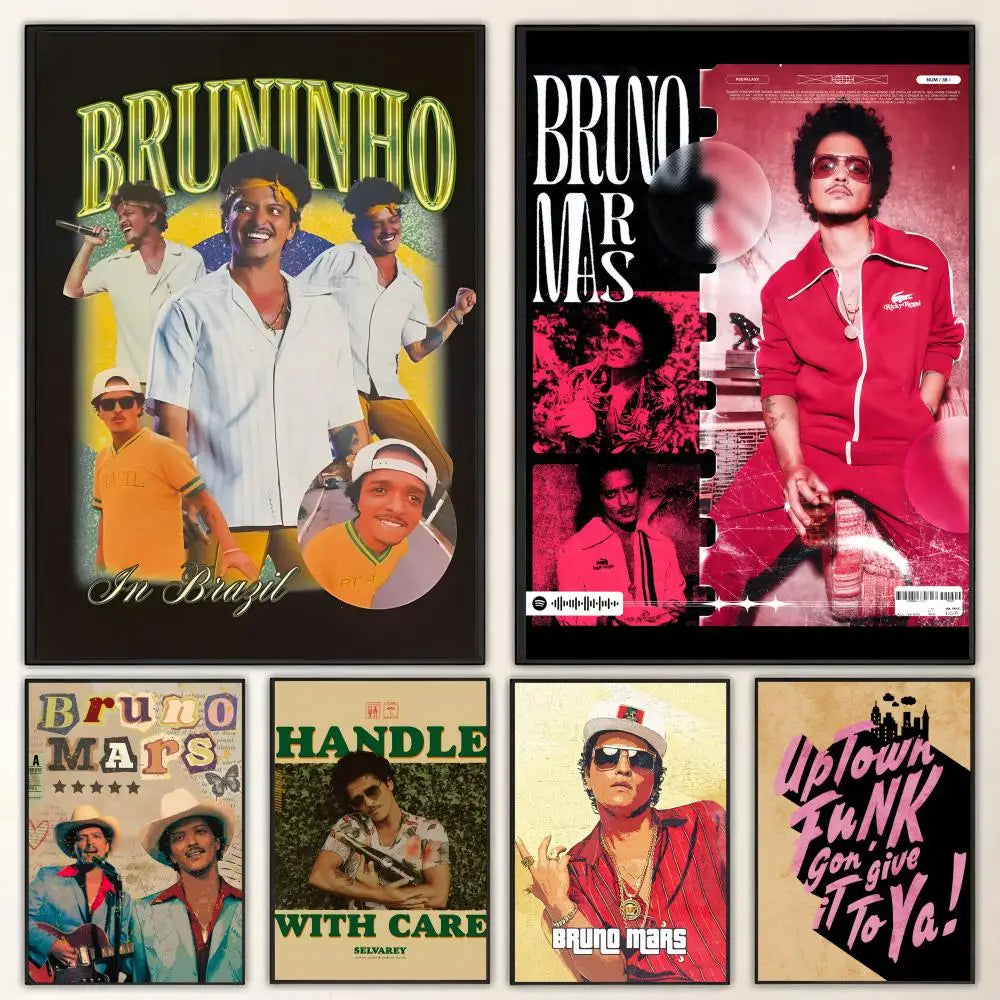 Bruno Mars HD Poster – Waterproof Sticky Wall Art Decor Wall Art Poster Axl