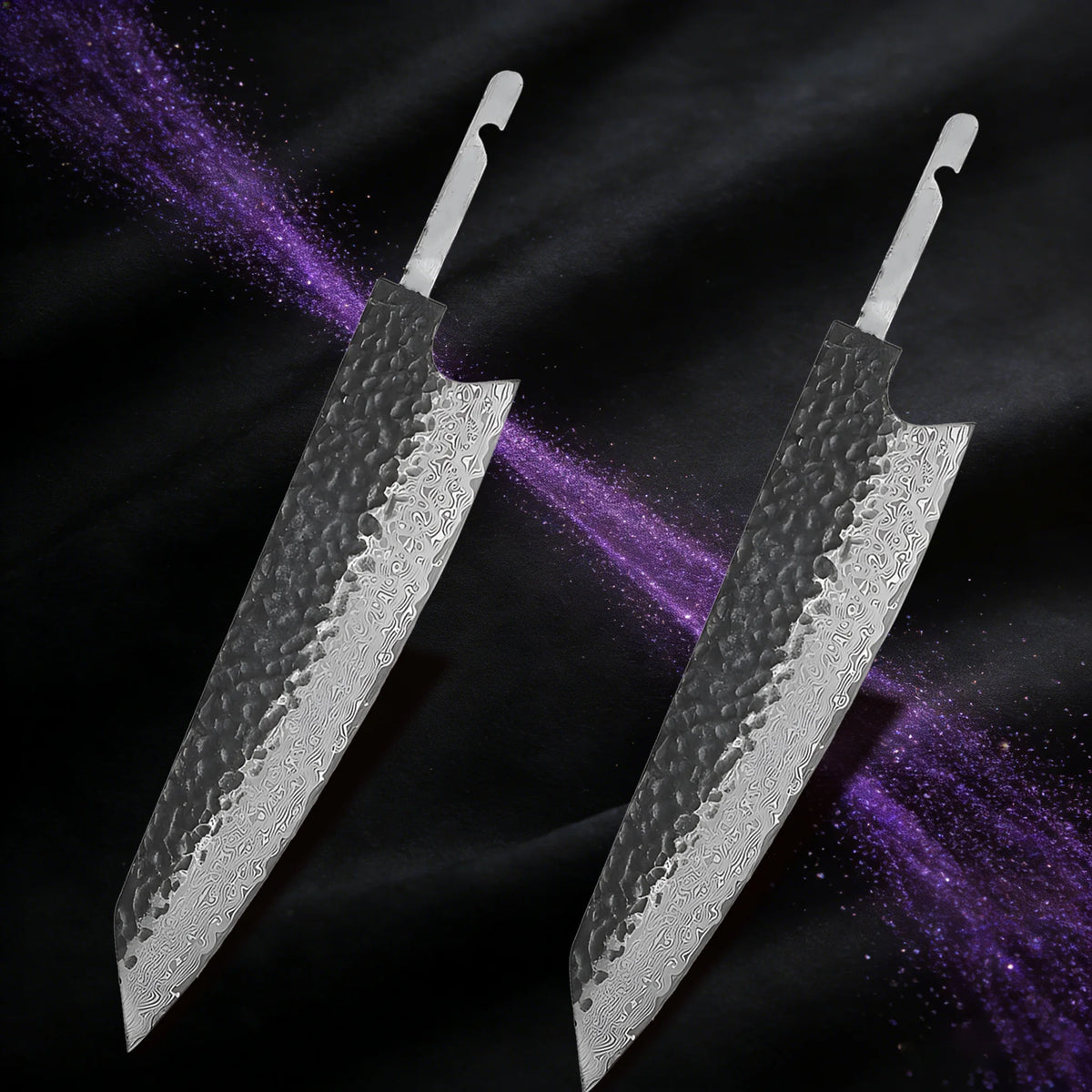 Damascus Steel Kiritsuke Knife Blade – DIY Chef Knife Making Damascus Knife Blade Axl Blade-2-2PCS