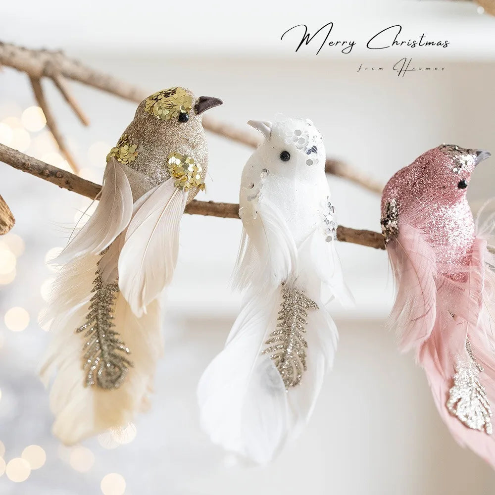 Glitter Foam Christmas Birds – Tree Ornament Pair Christmas Ornaments Axl