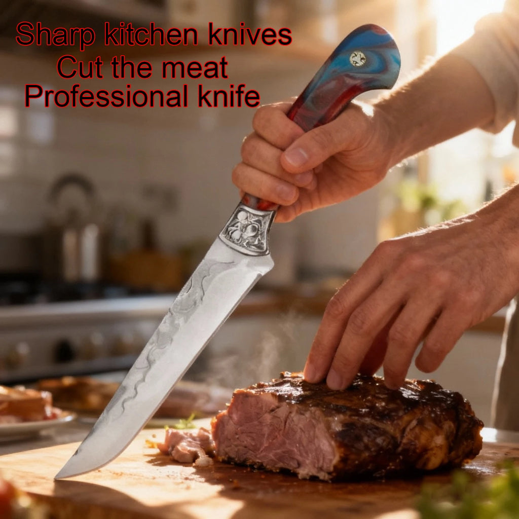 Hand-Forged Stainless Steel Boning Knife with Sheath Boning Knife Axl