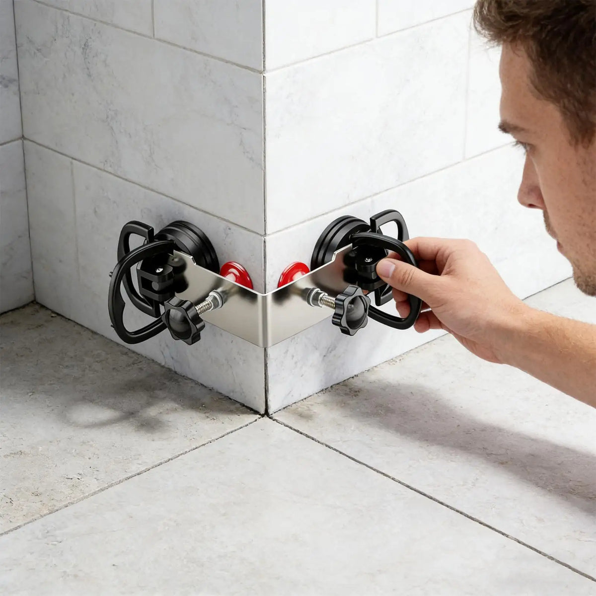 Suction Cup Granite Seam Setter – 90° Floor Gap Alignment Clamp Seam Alignment Clamp Axl