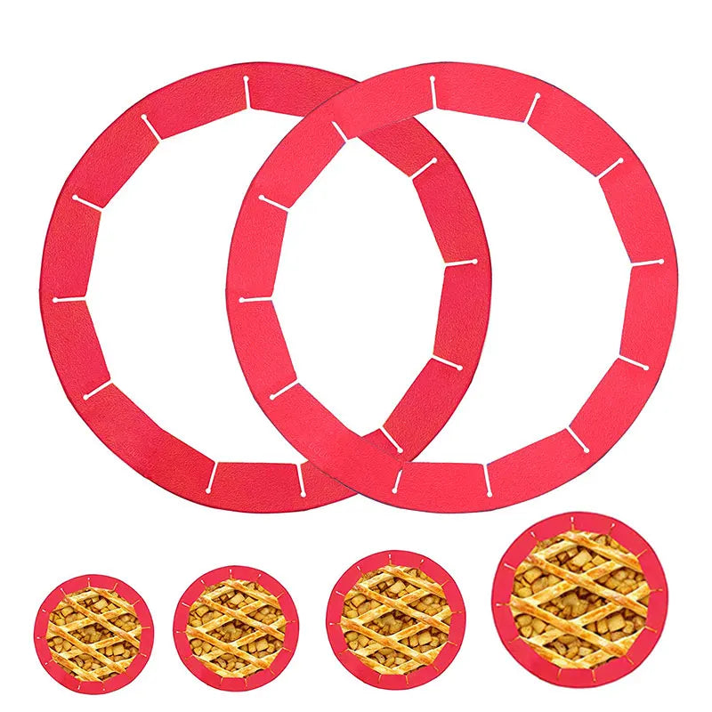 Adjustable Silicone Pie Crust Shield – Reusable Protector Pie Crust Shield Axl