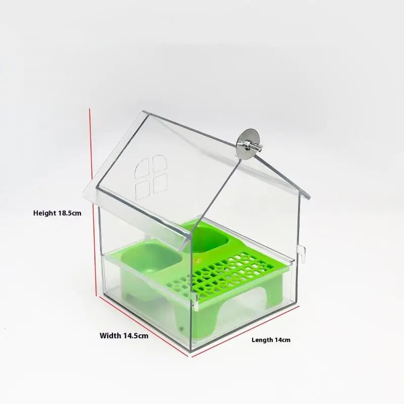 Hanging Parrot Feeder & Bird Bath Bowl | Cage Accessory Bird Feeder Bowl Axl A2