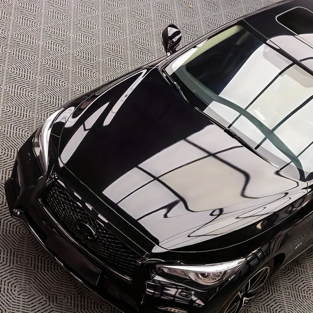 Glossy Black Car Vinyl Wrap Film – Bubble-Free Air Release Car Vinyl Wrap Film Axl
