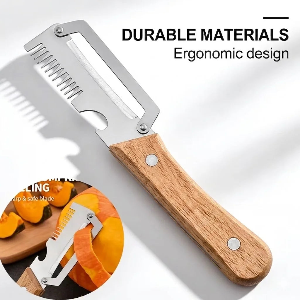 Stainless Steel Vegetable Peeler with Wooden Handle Vegetable Peeler Axl Style B