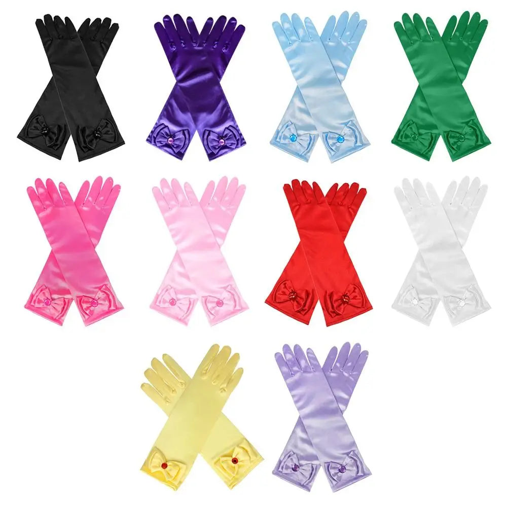 Girls Princess Satin Sequin Gloves – Kids Dance & Dress-Up Kids Dress-Up Gloves Axl