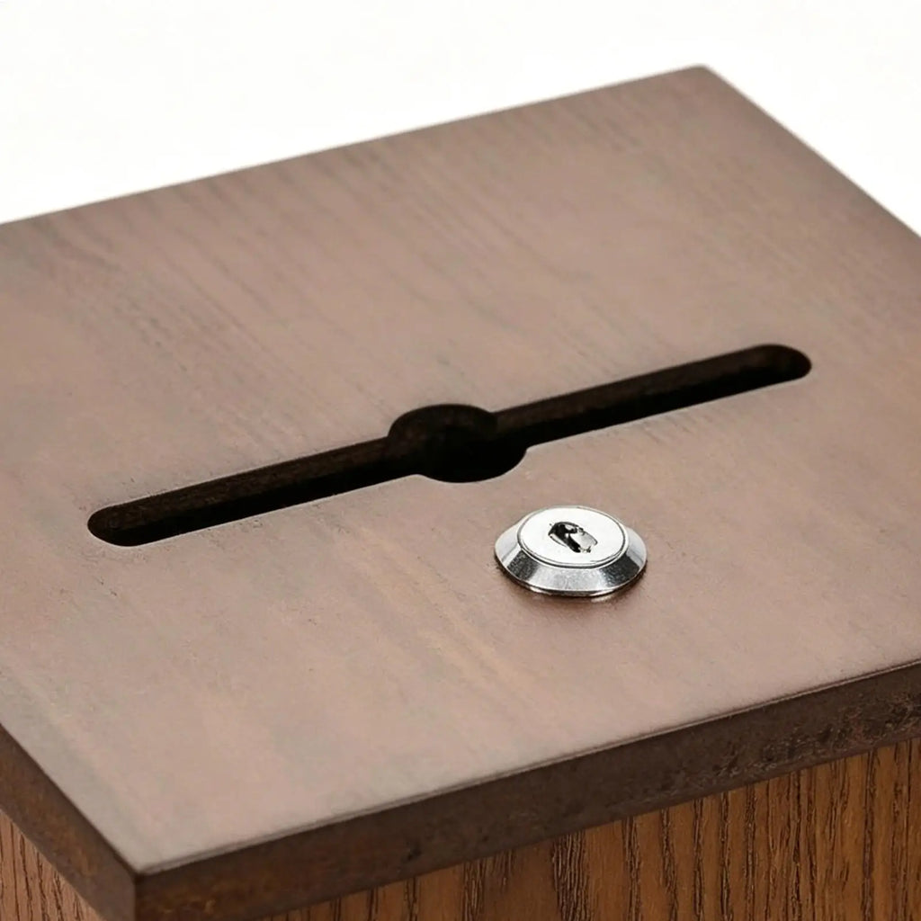 Wooden Lockable Prayer & Offering Box – Wall Mount Cross Lockable Offering Box Axl