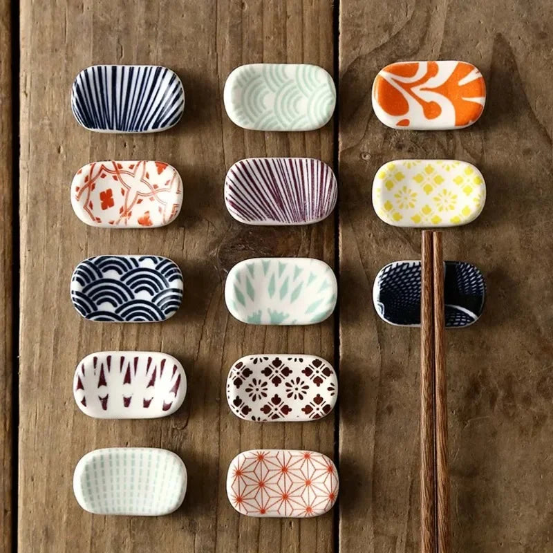 Japanese Ceramic Chopstick & Spoon Rest Holder – Oval & Square Chopstick Rest Holder Axl