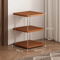 Wooden Multi-Layer Square Storage Rack – Stackable Shelf Wooden Storage Shelf Axl 3 Layers