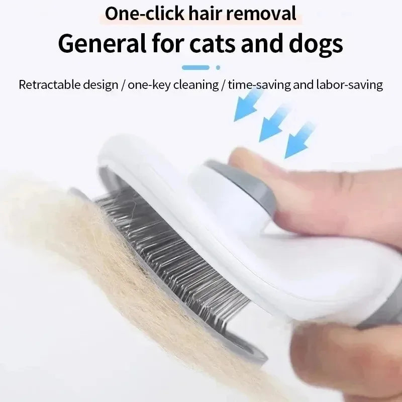 Self-Cleaning Pet Brush & Dematting Comb for Dogs & Cats Pet Grooming Brush Axl