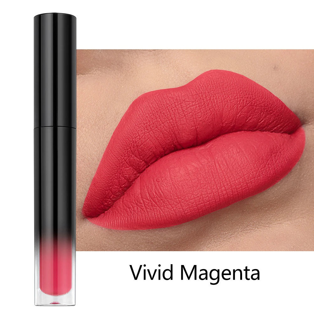 Waterproof Matte Liquid Lipstick – Vegan Custom Label Lip Gloss Liquid Lipstick Axl 06 Vivid Magenta 20pcs with logo