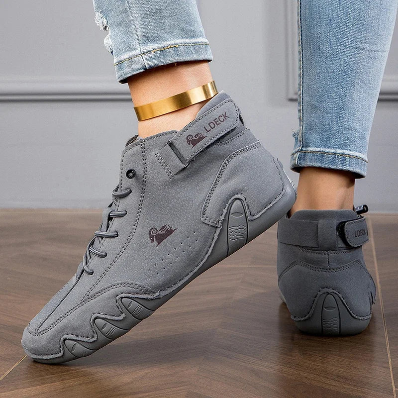 AZGB Women's Flat Ankle Boots – Lace-Up Casual Street Style Women's Ankle Boots Axl