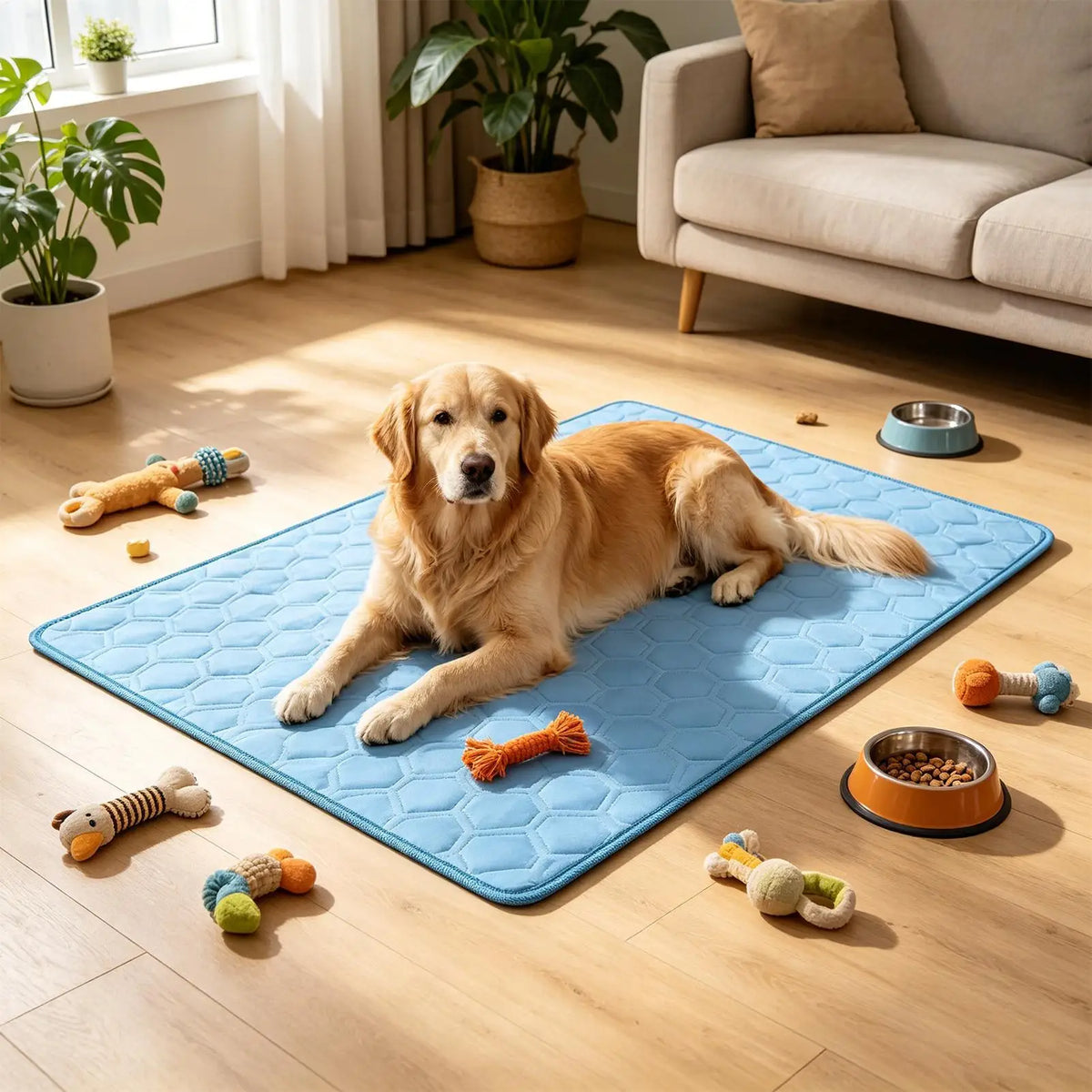 Pet Cooling Mat for Dogs & Cats – Ice Silk Summer Sleep Pad Pet Cooling Mat Axl