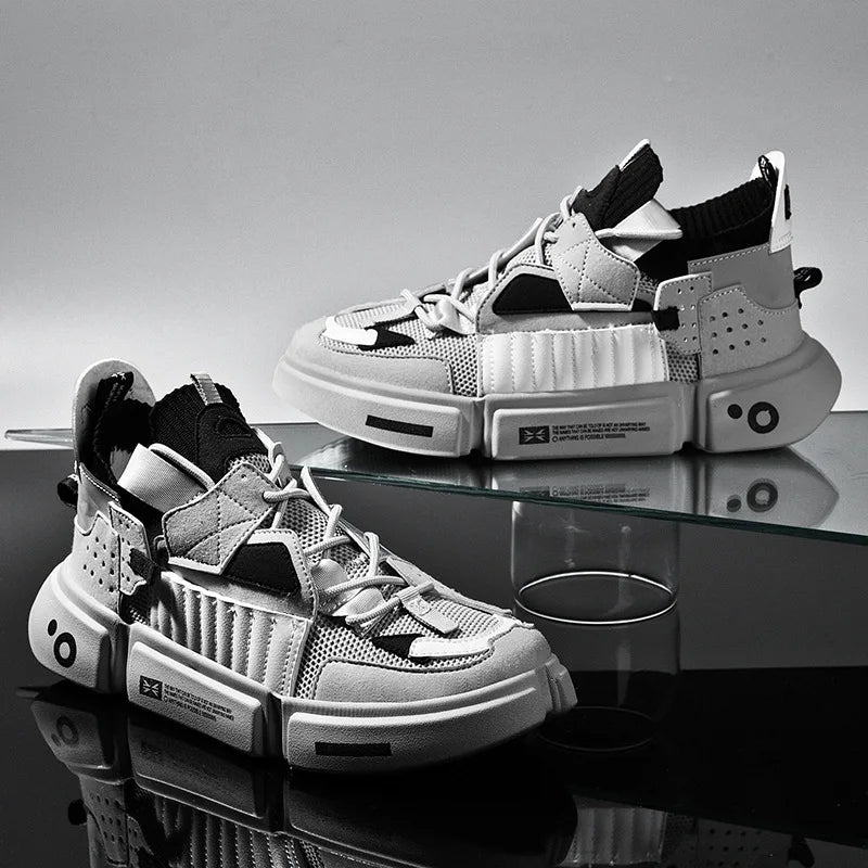 YBQJOO Men's Breathable Mesh Sneakers | Non-Slip Walking Shoes Men's Casual Sneakers Axl GRAY 36