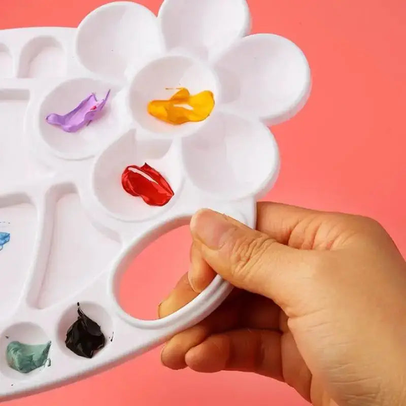 Clover Shaped Paint Mixing Palette – Multi-Grid Artist Palette Paint Mixing Palette Axl