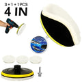5-Piece Wool Polishing Pad Set – Car Waxing & Buffing Kit Polishing Pad Set Axl 4-inch
