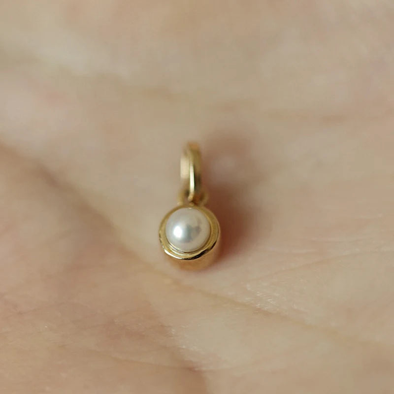 Huitan Gold Simulated Pearl Pendant Necklace – Bridal Wedding Pendant Necklace Axl
