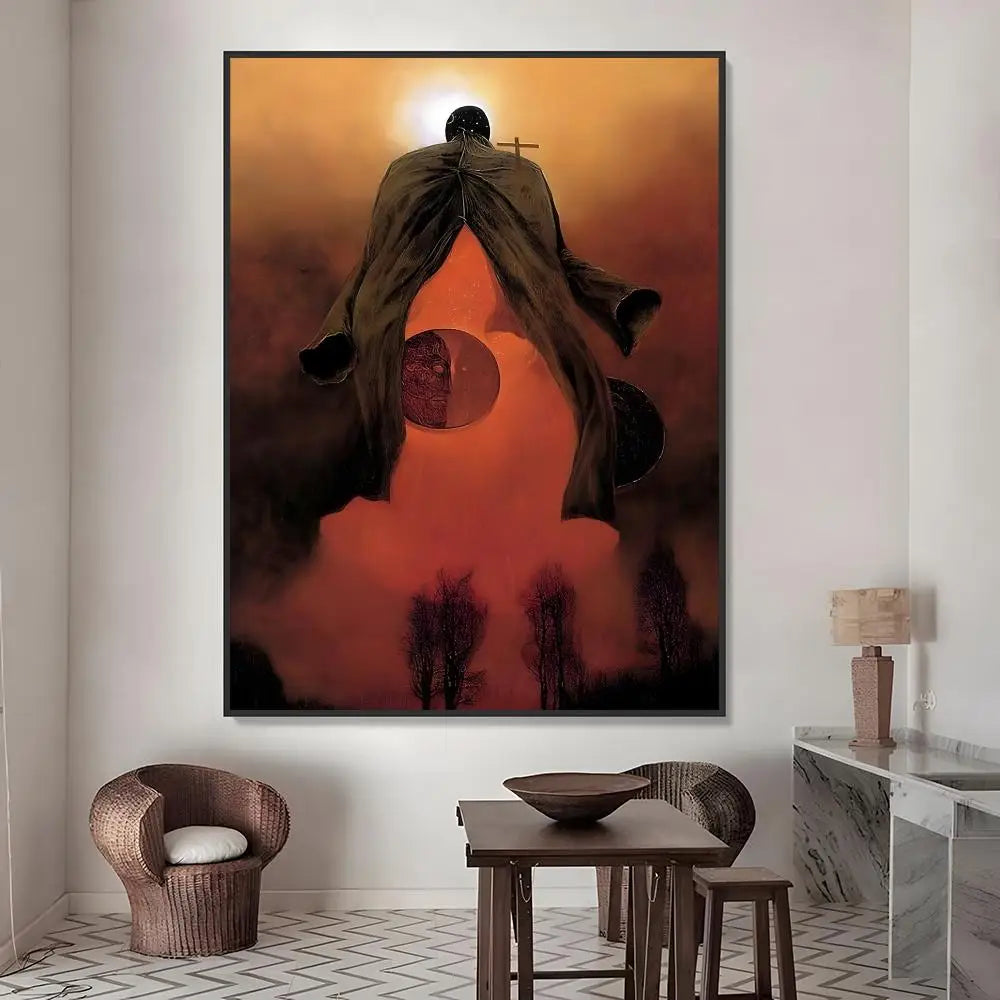 Zdzisław Beksiński Art Stickers – HD Waterproof Wall Decor Art Wall Stickers Axl